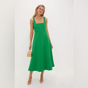 New With Tags Tuckernuck Green double knit Julietta midi dress - size small